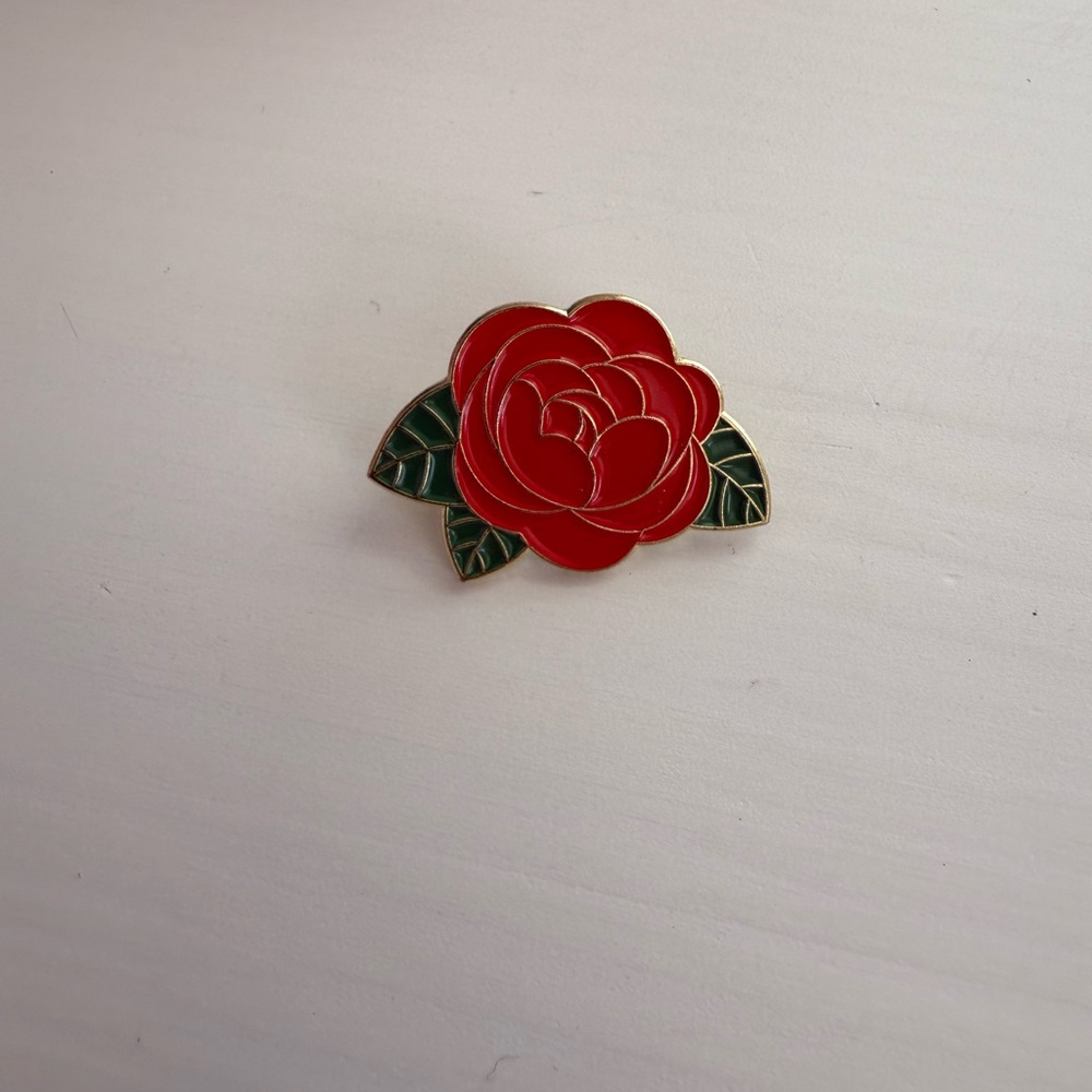 Red Rose Pin